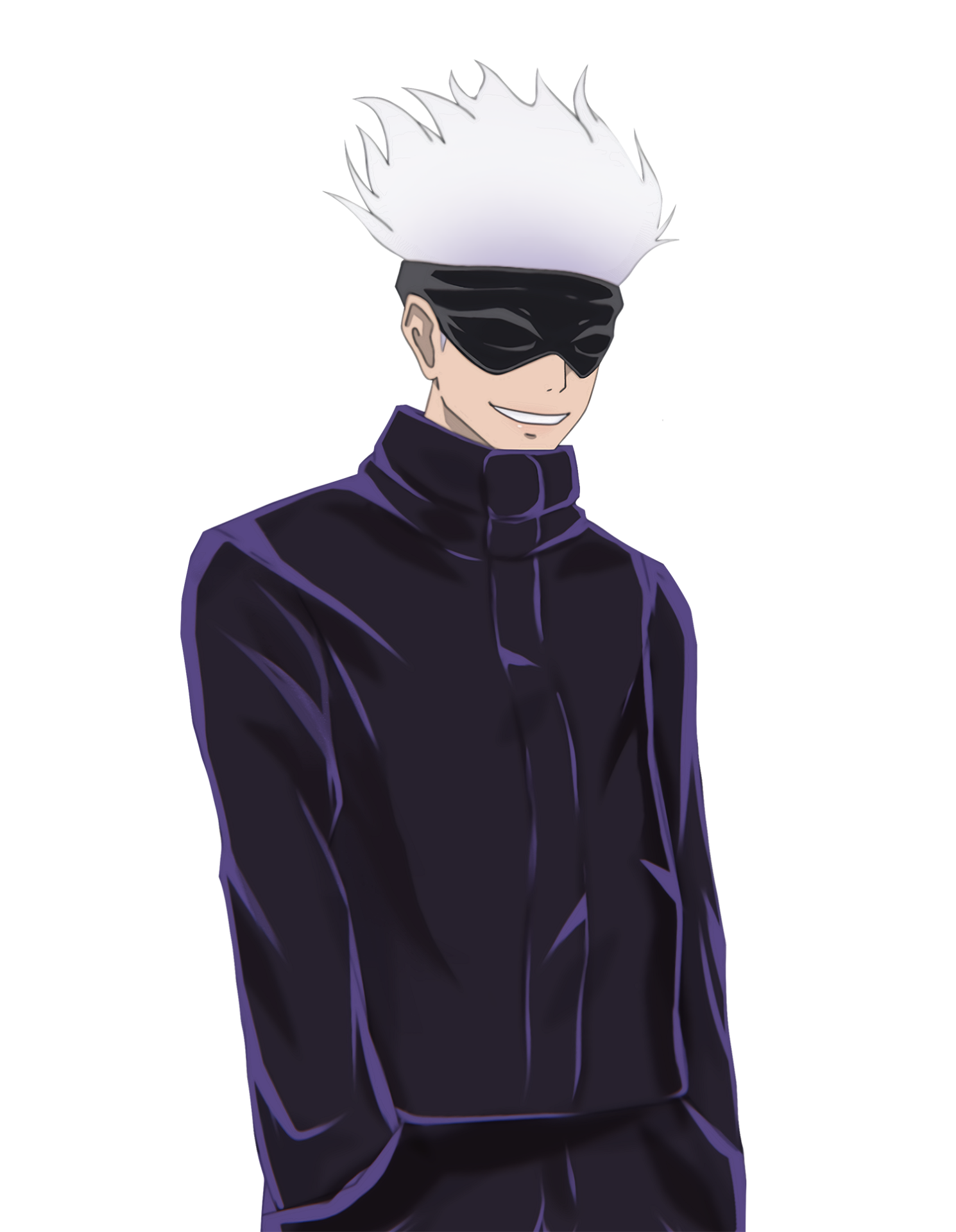 Satoru Gojo Smiling PNG Image | OngPng