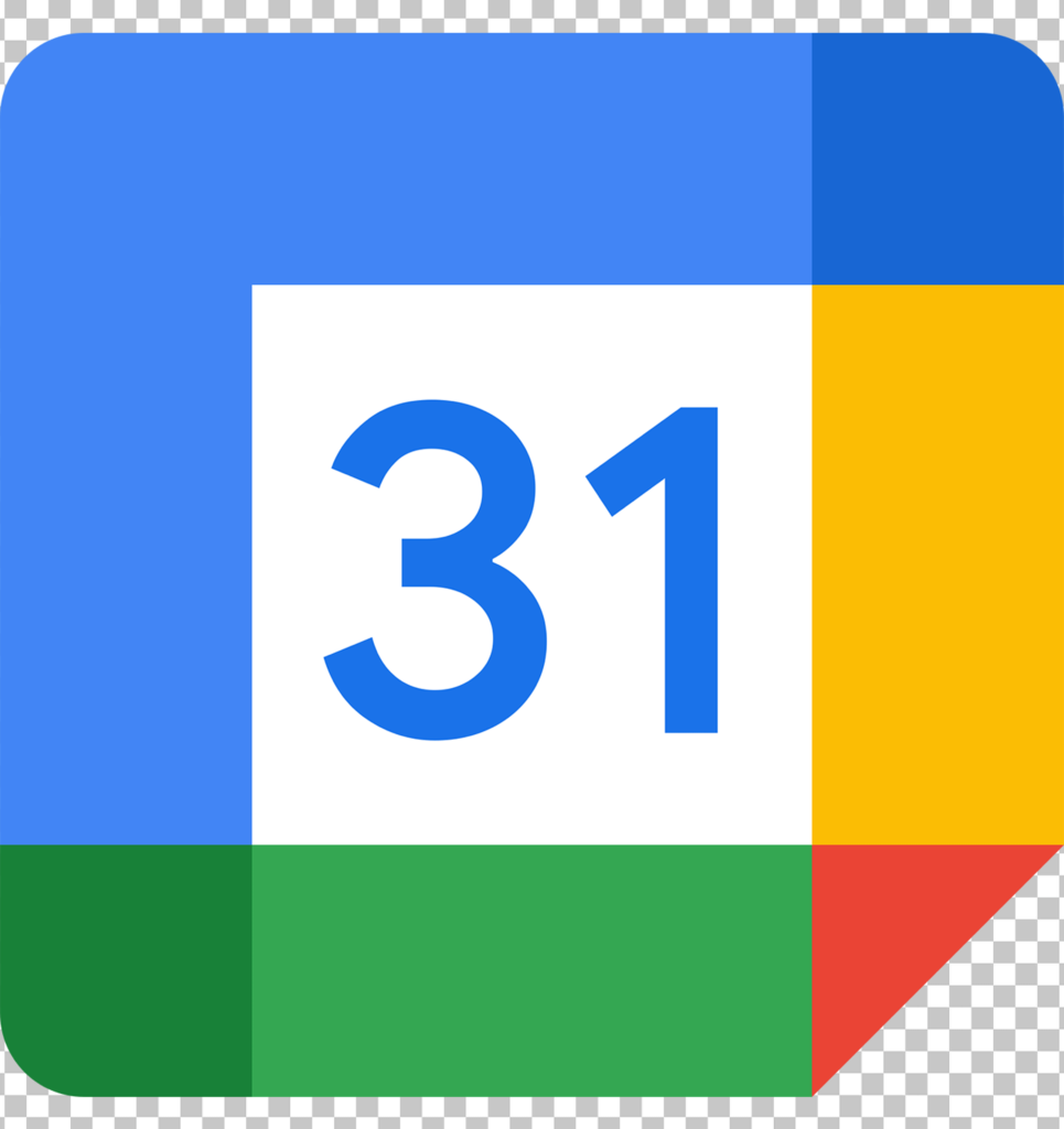 Google Calendar Logo with Number 31 PNG Image