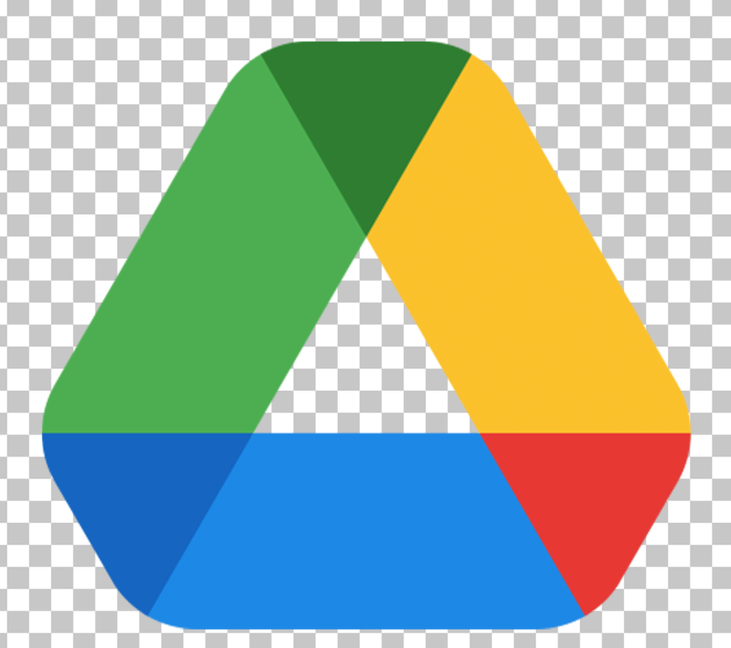 The Google Drive icon is a colorful triangle that represents the three pillars of Google Drive: storage, sharing, and collaboration.