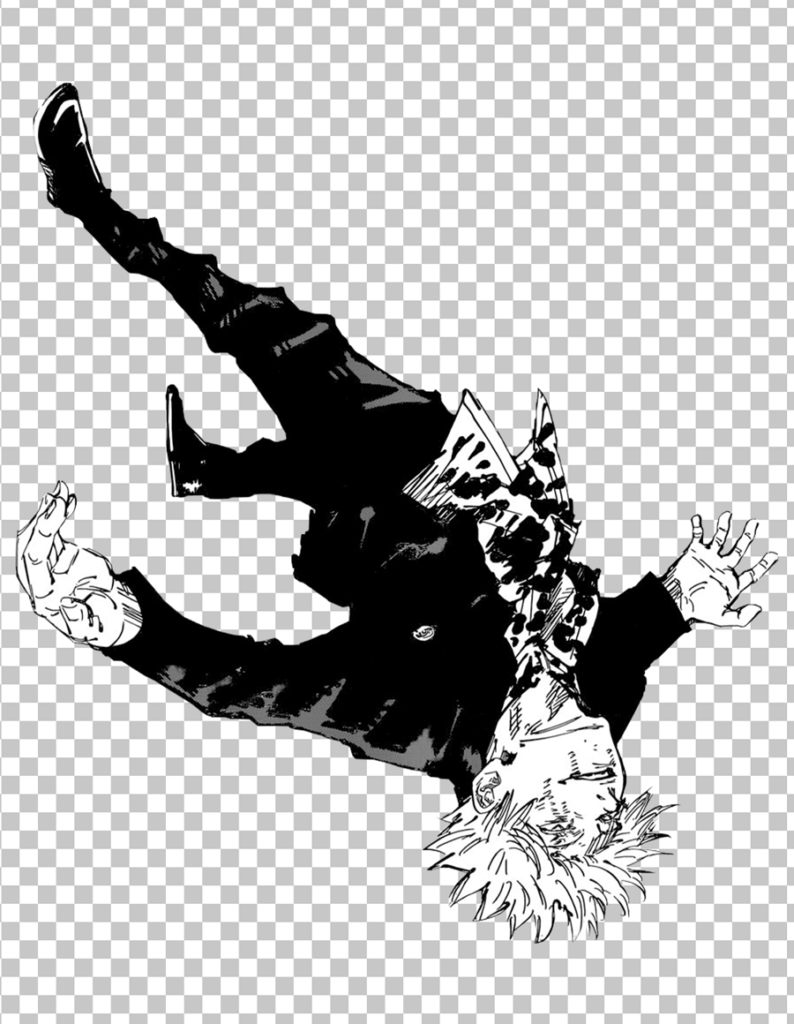 Jujutsu Kaisen Falling and injured PNG Image