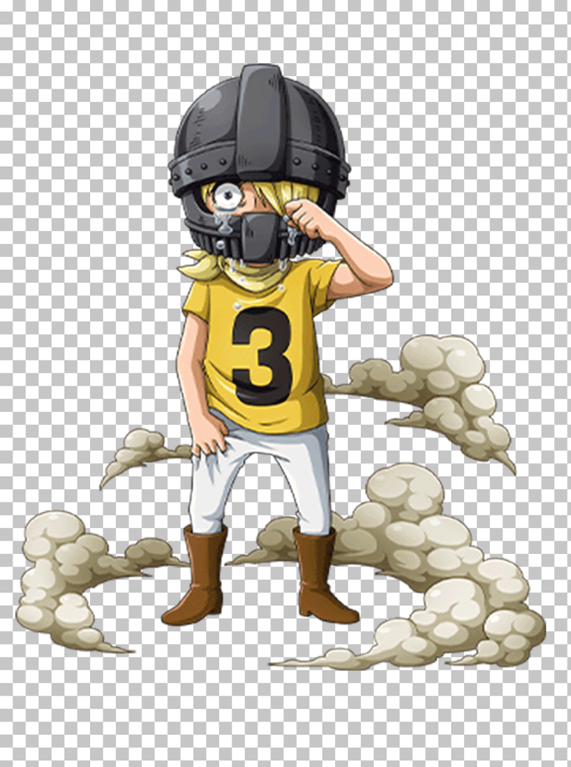Kid Sanji Crying and wearing helmet Transparent PNG Image