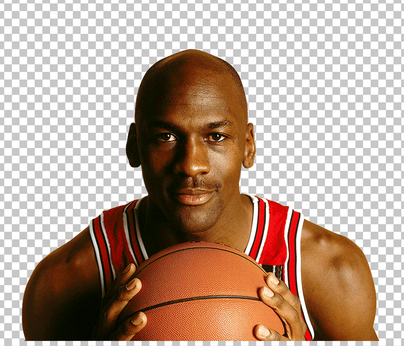 Michael Jordan Holding Basketball PNG Image
