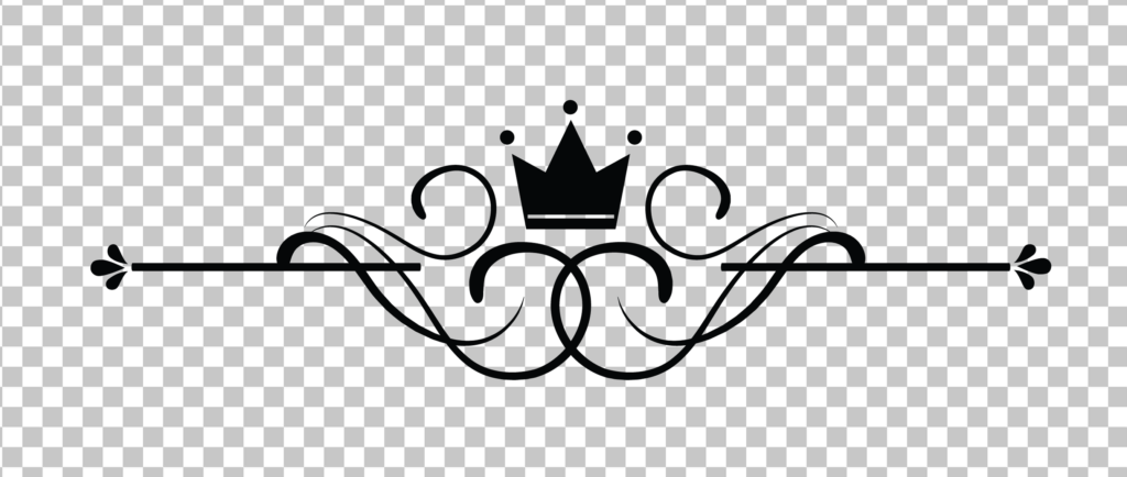 Crown Page decoration with Divider PNG Image