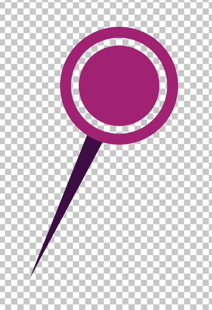 Purple Pin with Circle PNG Image