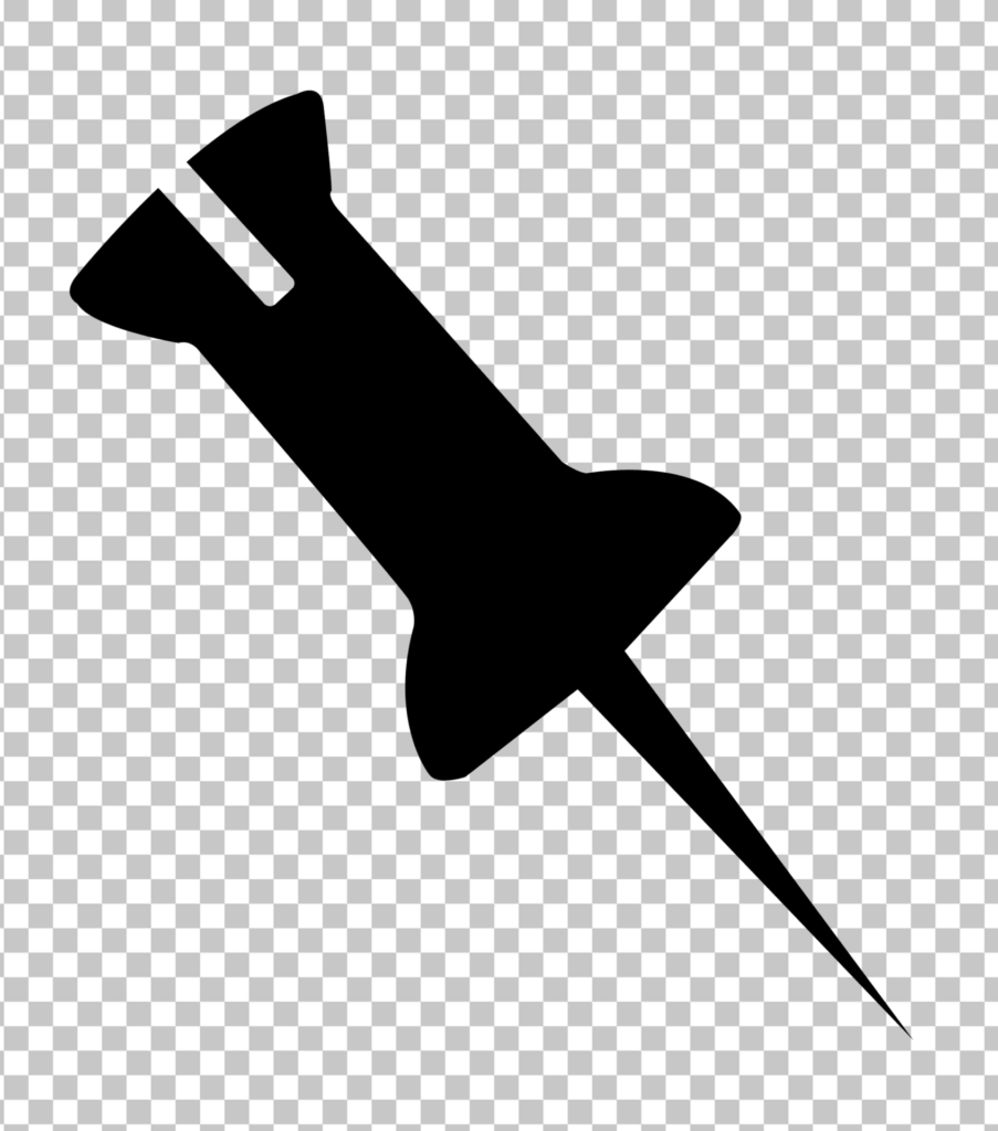 Black Pushpin Icon PNG Image