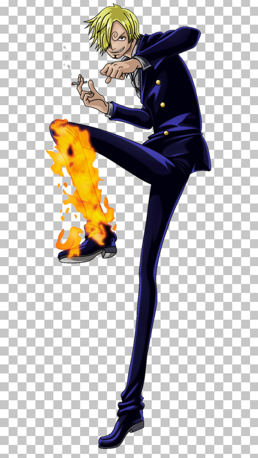 Sanji with fire leg PNG Image