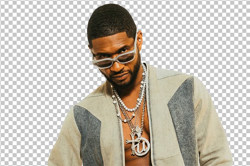 Usher Raymond is wearing jacket and sunglasses PNG Image