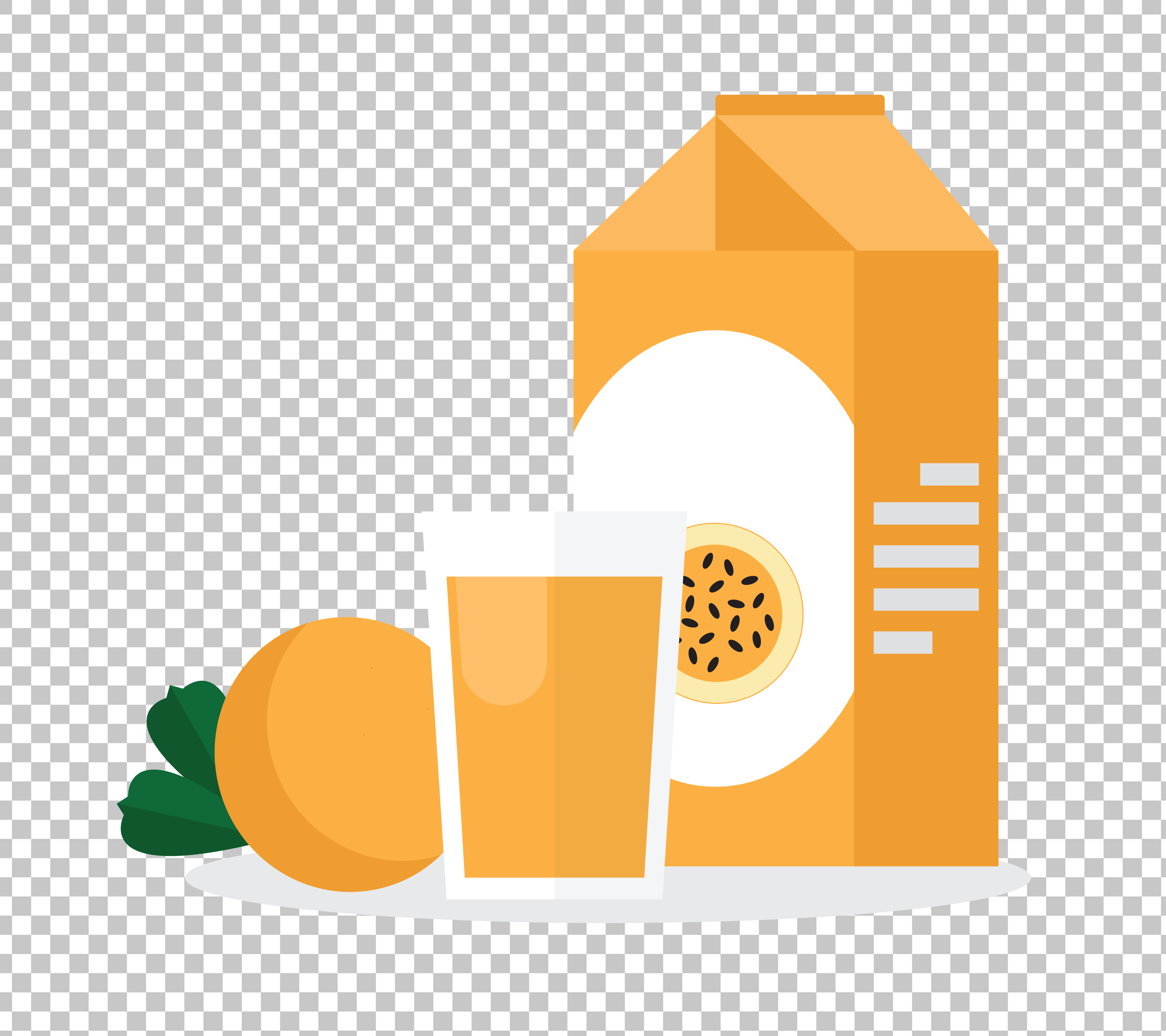 Passion Fruit Juice with Glass PNG Image