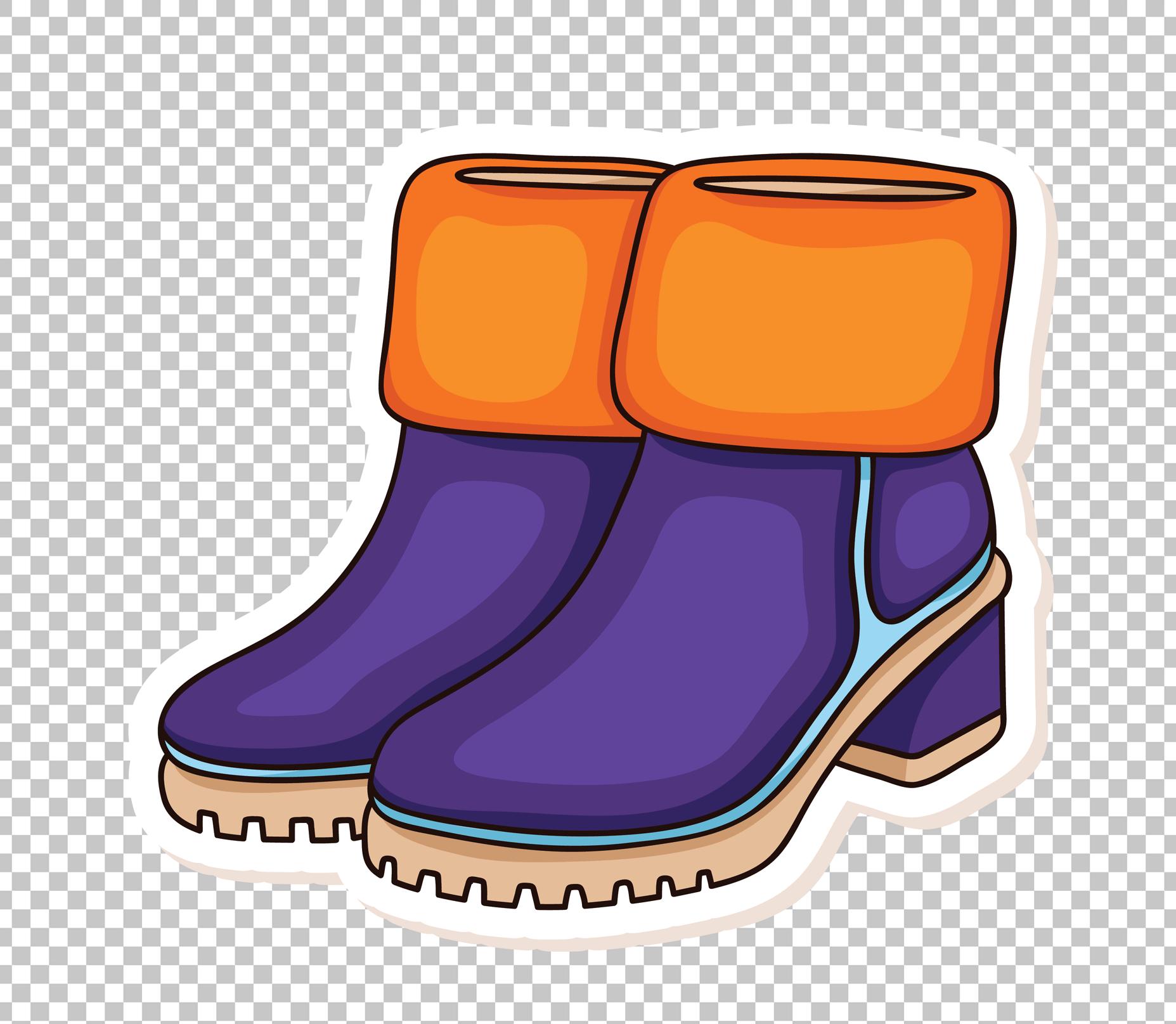 Purple Rain Boots PNG Image