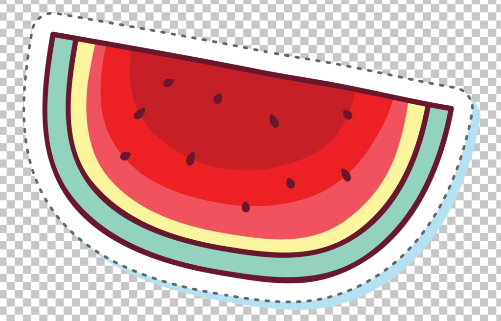 Watermelon Slice Sticker PNG Image