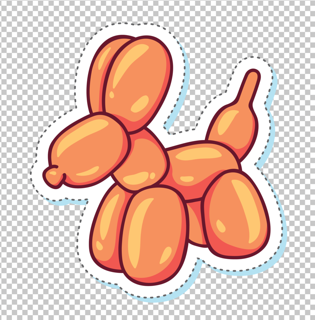Balloon Dog Sticker PNG Image