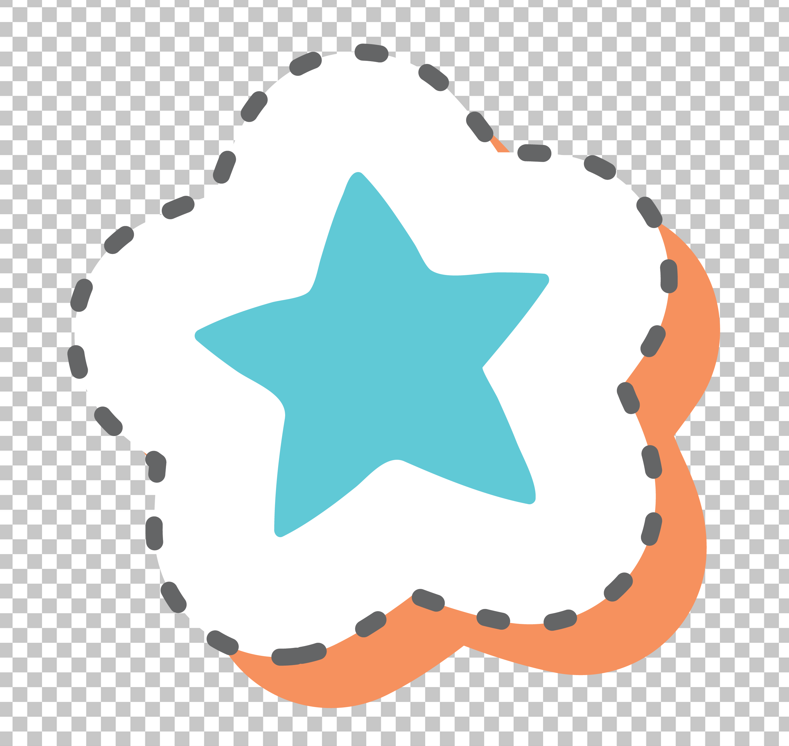 Blue Star Sticker PNG