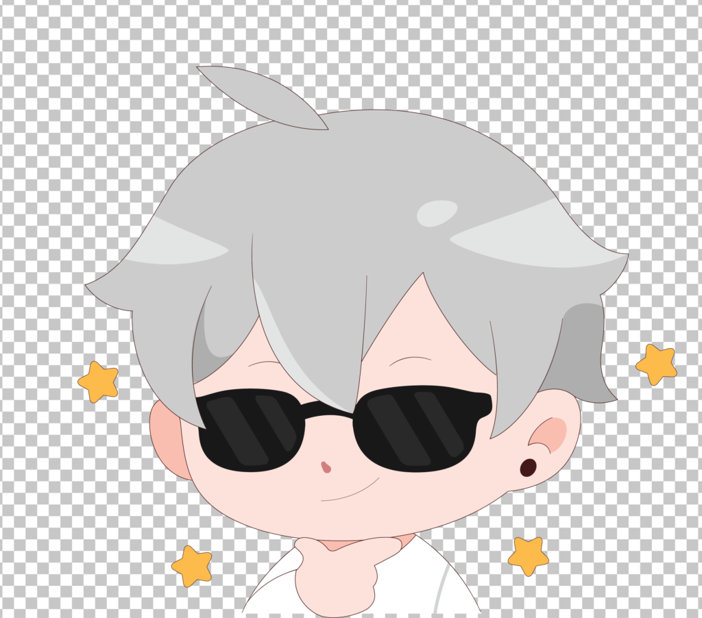 Boy Acting Cool Emote with black sunglasses PNG Image