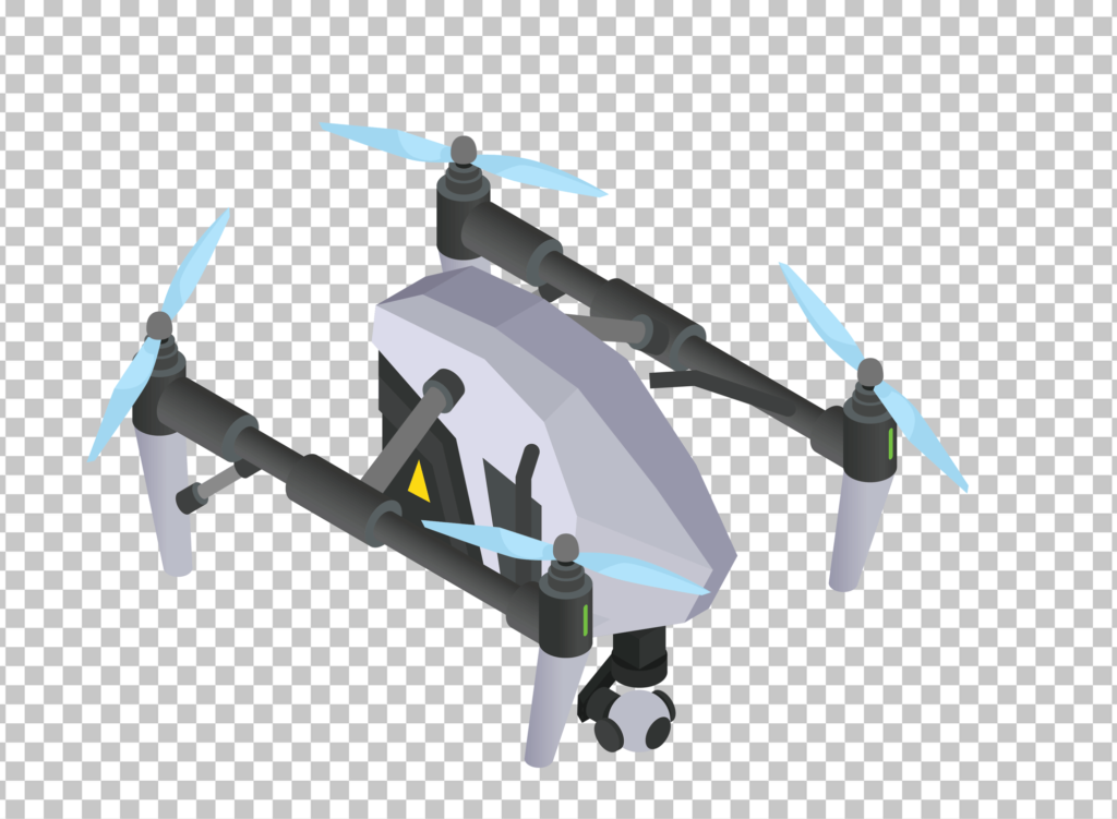Isometric Drone Quadcopter PNG Image