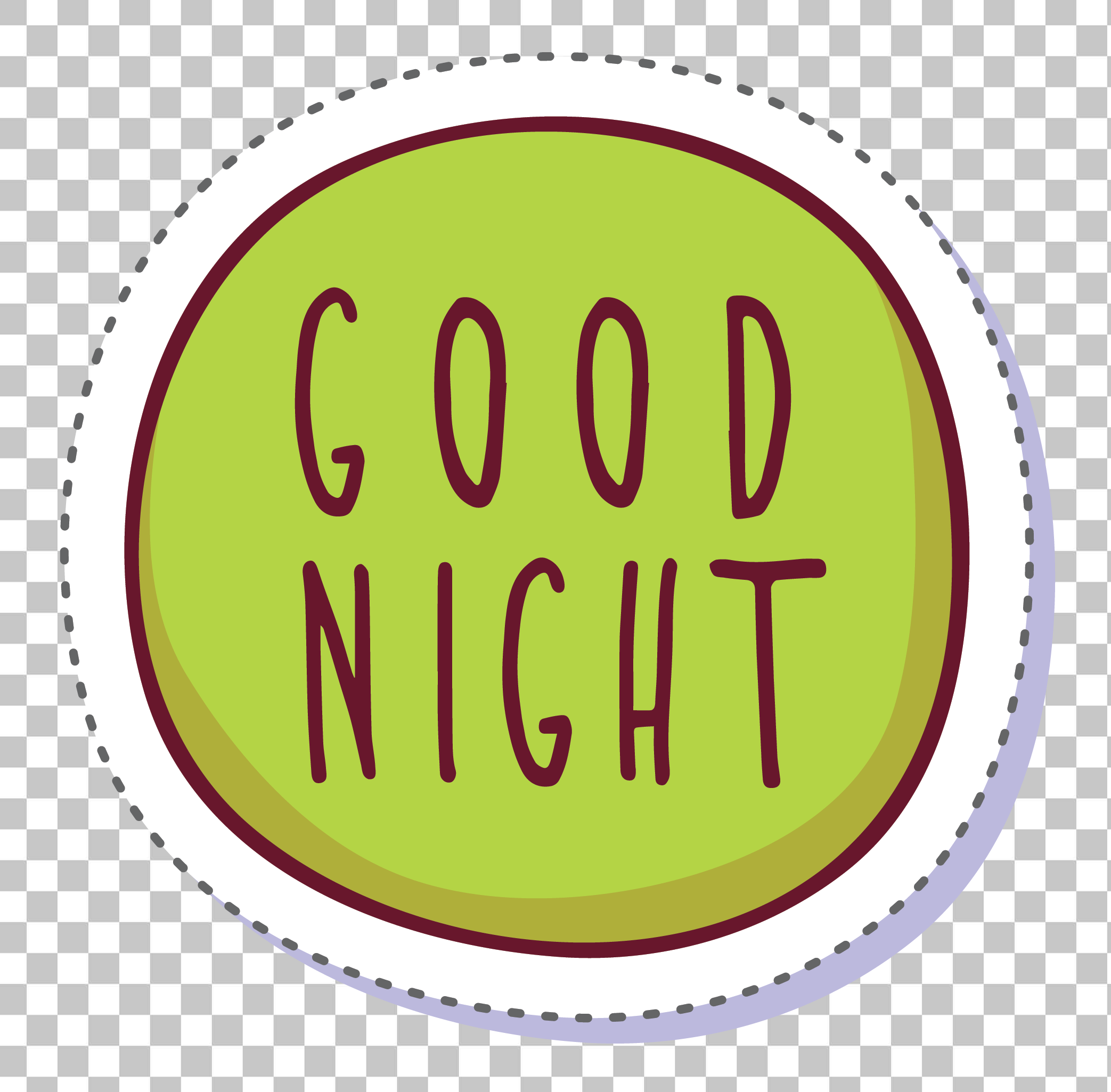 Free Download Good Night Sticker PNG Image
