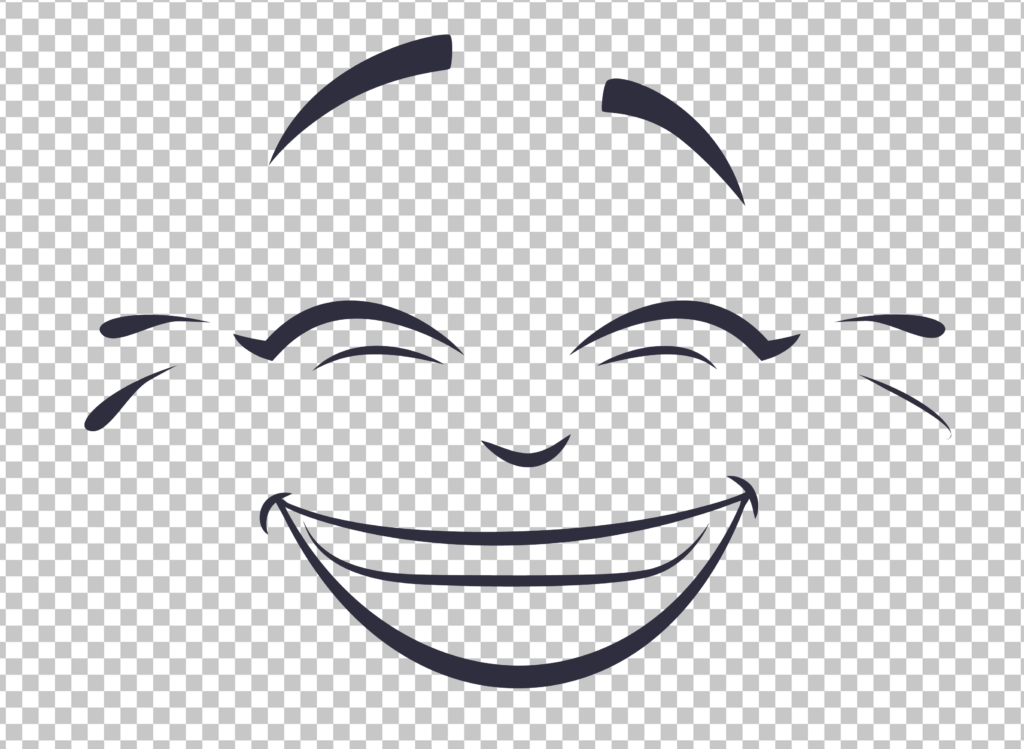 Laughing in Tears Expression PNG Image