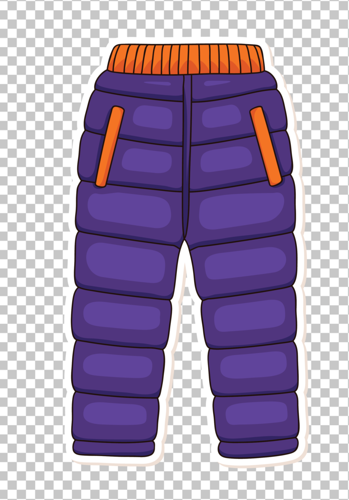 Purple Puffer Trouser PNG Image
