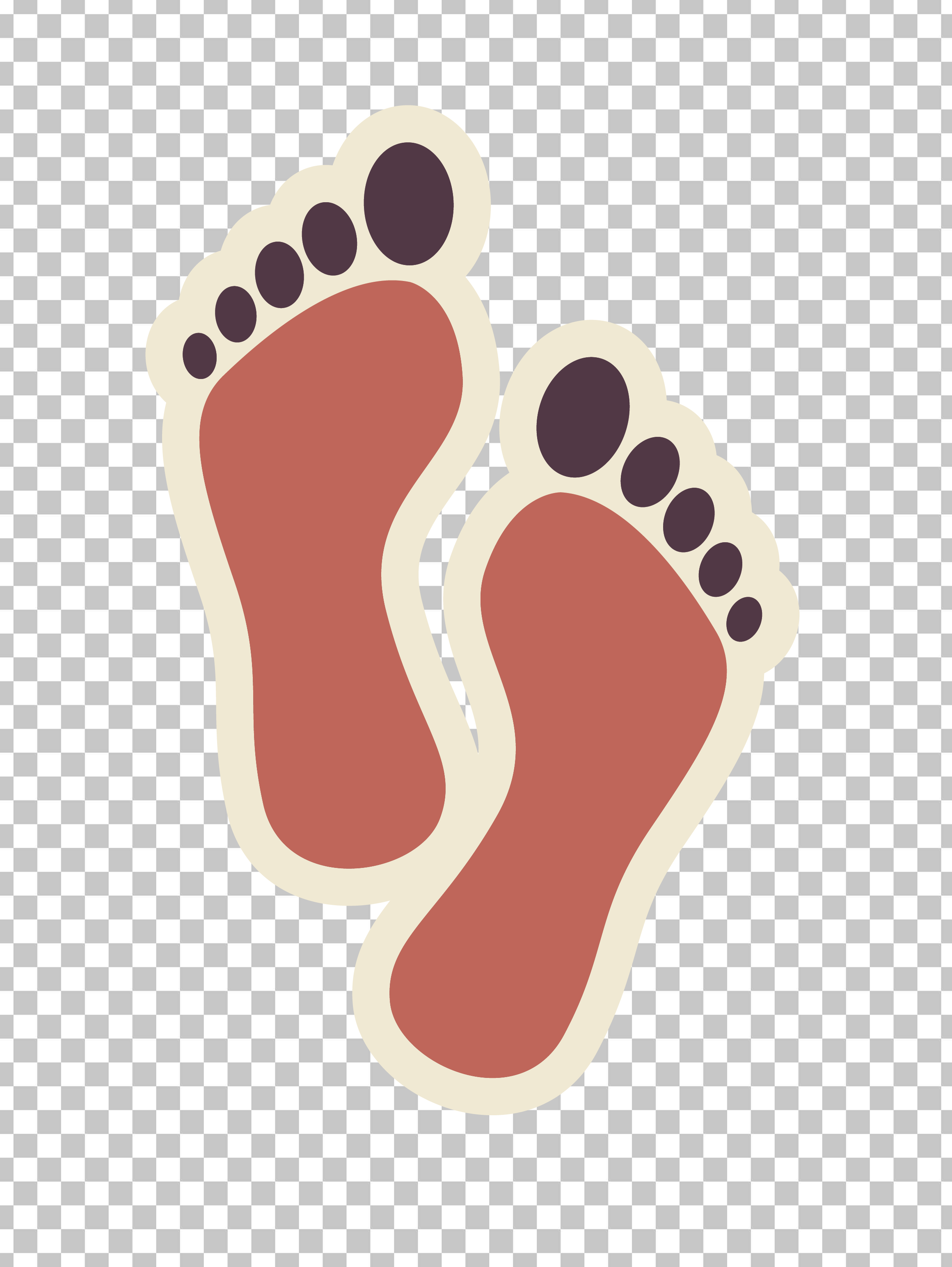 Footprints Sticker PNG Image