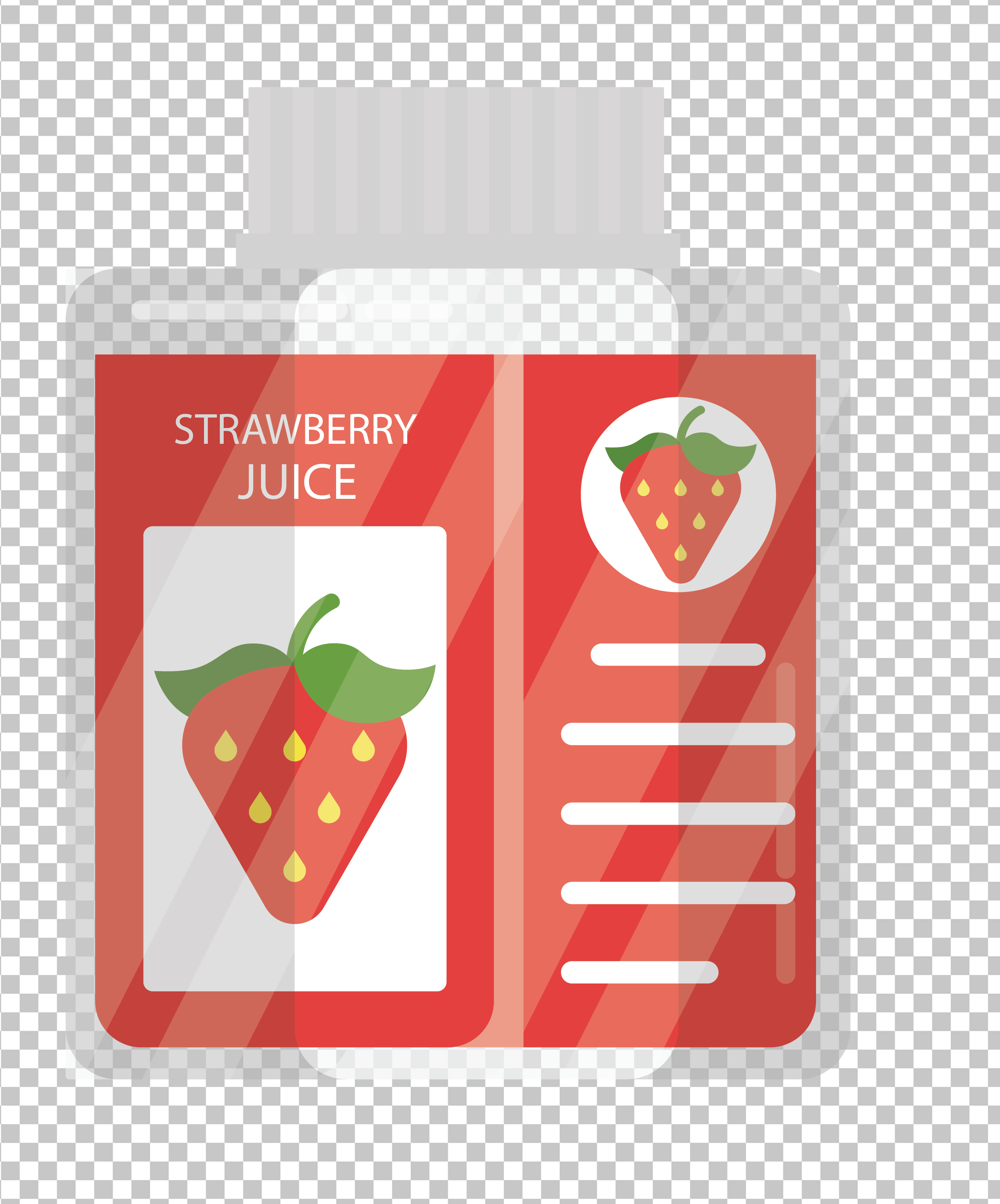 Strawberry juice package PNG Image