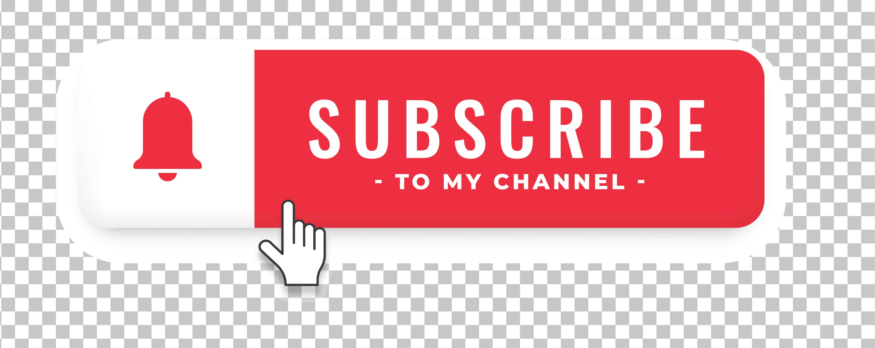 Subscribe to My Channel button transparent background image.