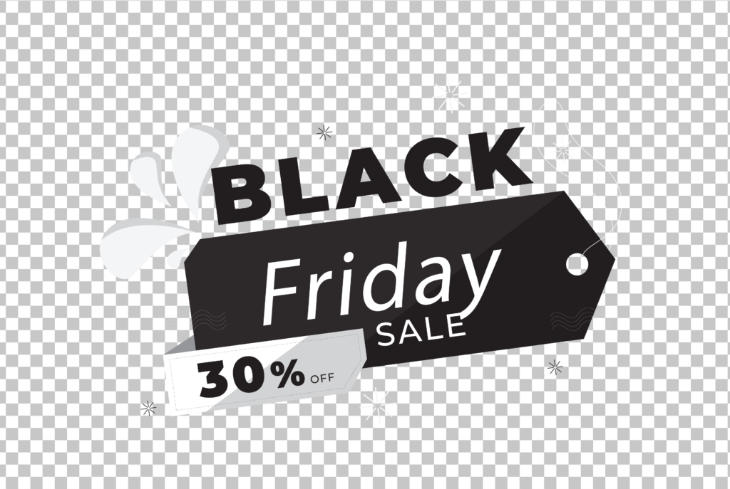 Black Friday Sale Tag - 30% Off.