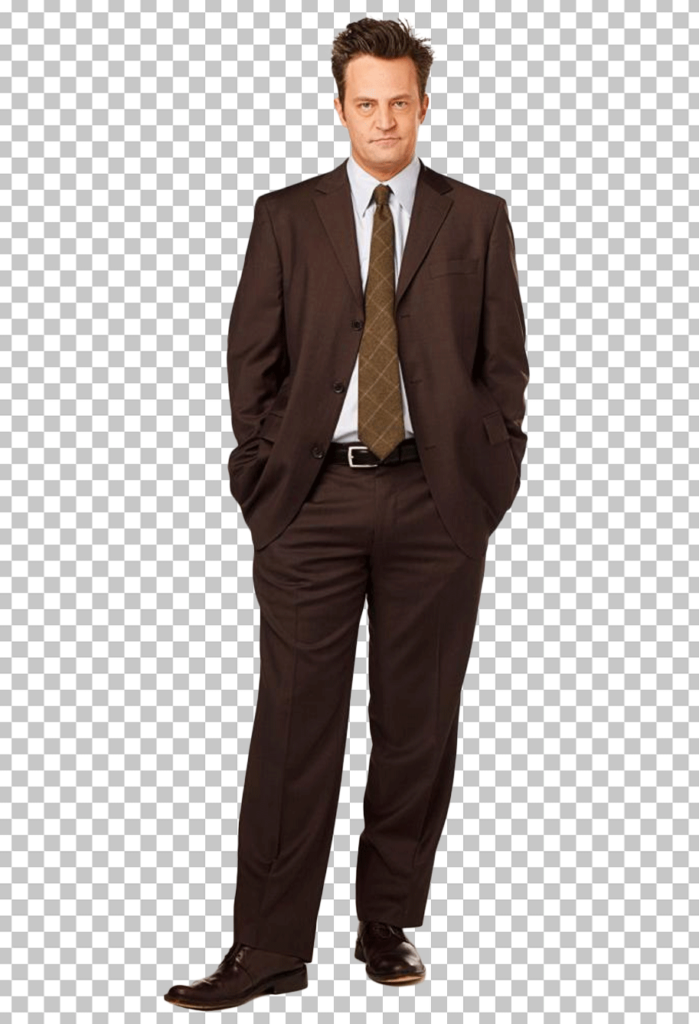 Chandler Bing in brown suit png image