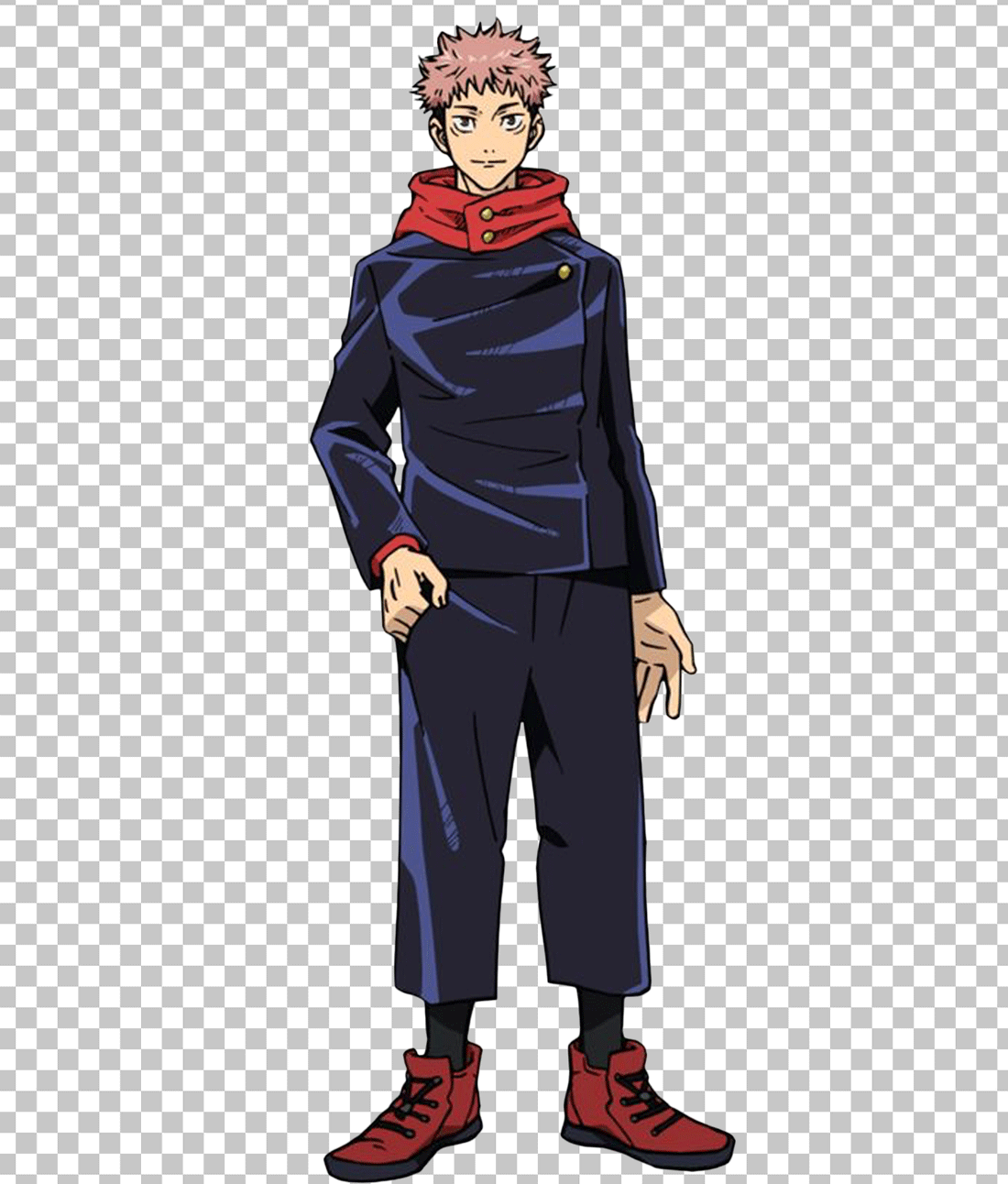 Yuji Itadori standing PNG Image