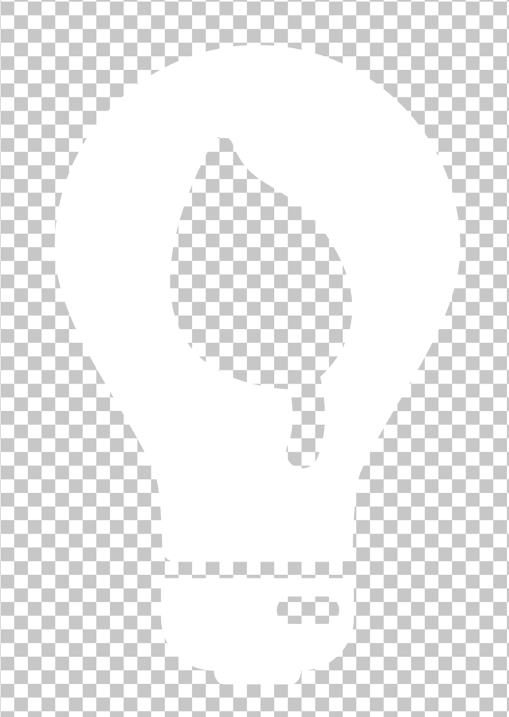 White Bulb with leaf icon PNG Image