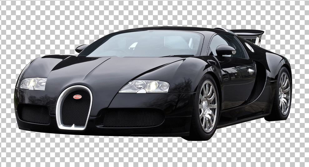 Black Bugatti Veyron Car PNG Image