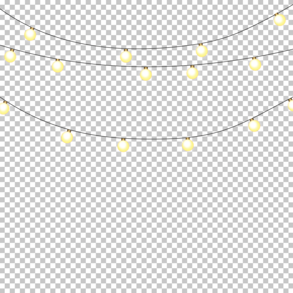 String of Christmas Lights PNG Image