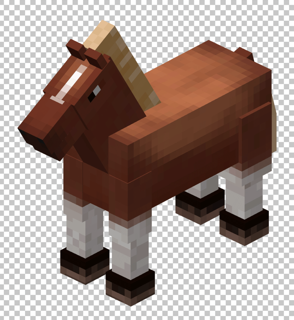 Minecraft brown Horse PNG Image