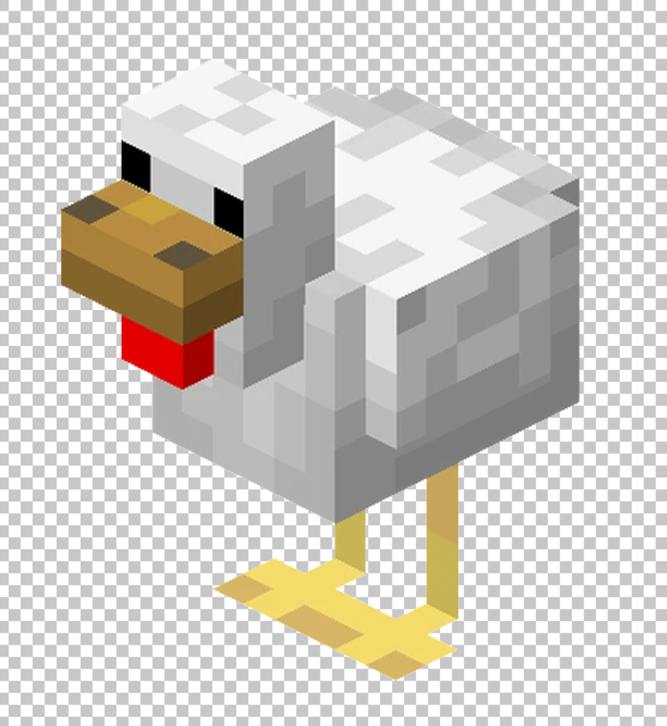 Minecraft Chicken PNG Image