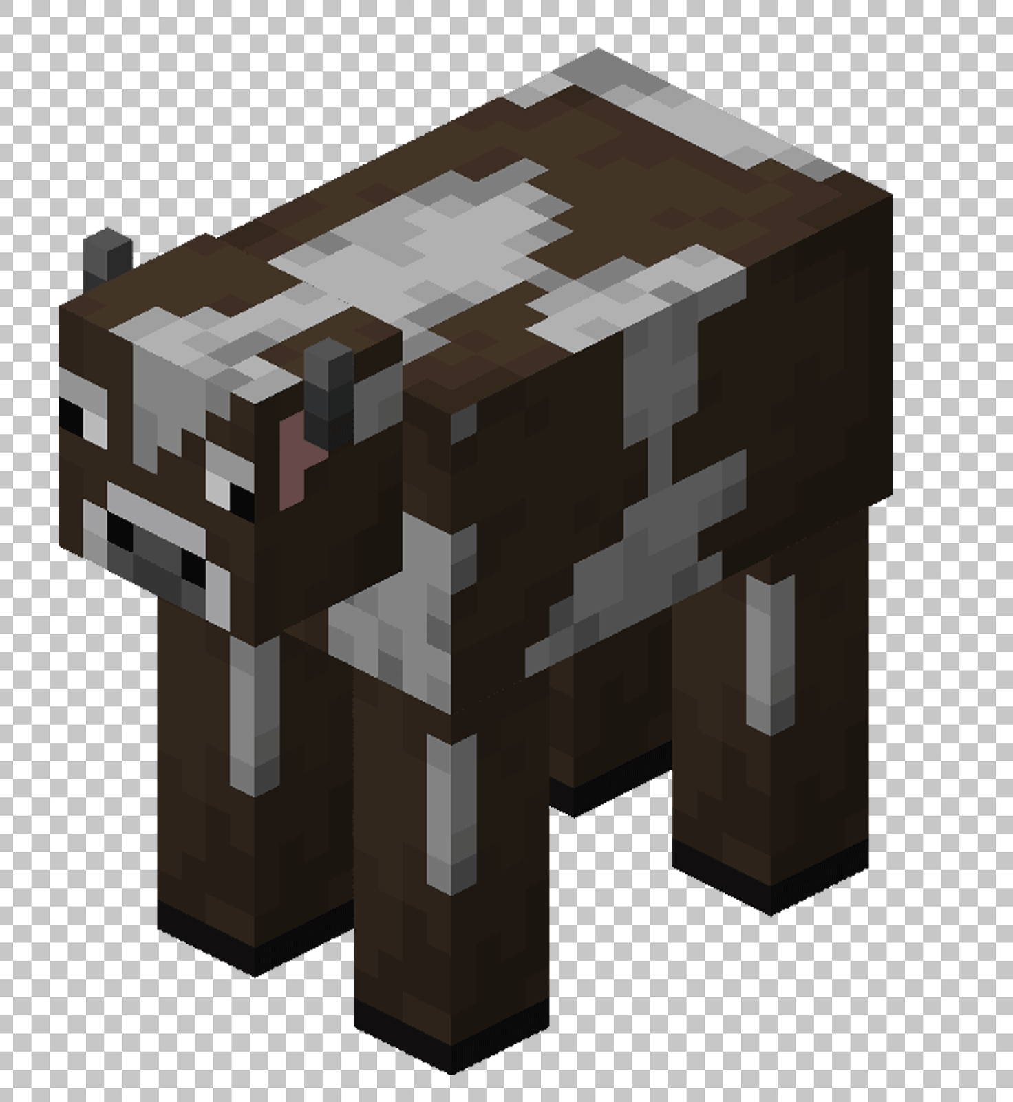 Minecraft Cow PNG Image
