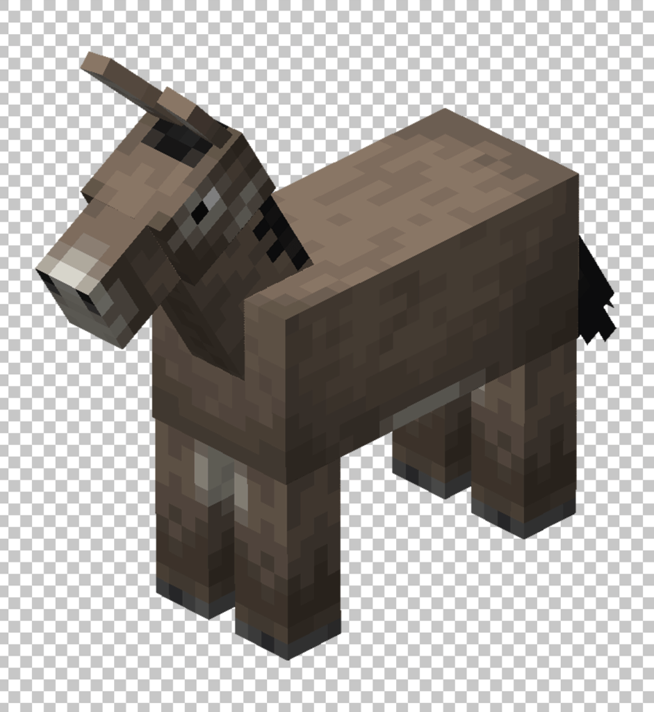 Minecraft Donkey PNG Image
