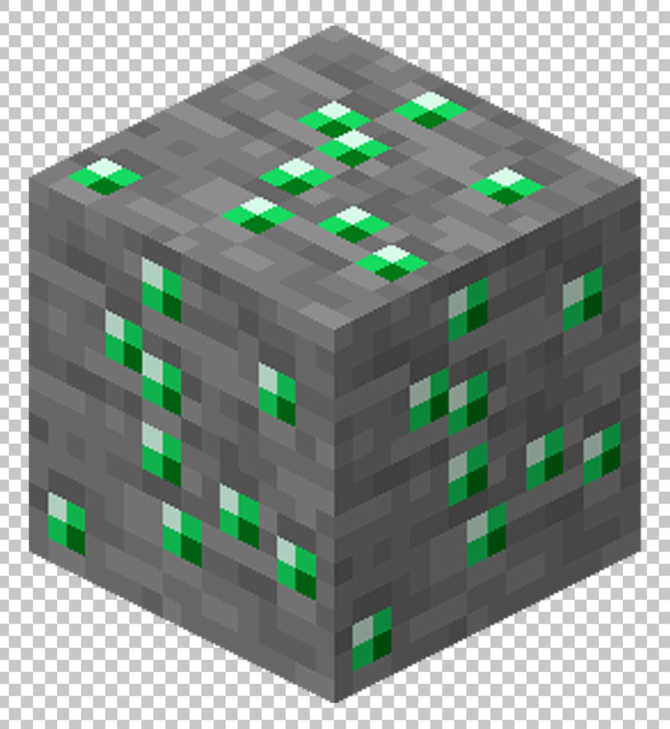 Minecraft Emerald Ore PNG Image