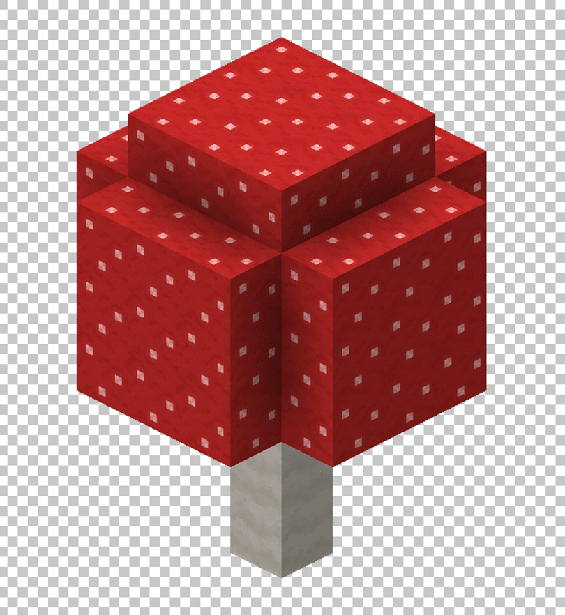 Minecraft Huge Red Mushroom PNG Image