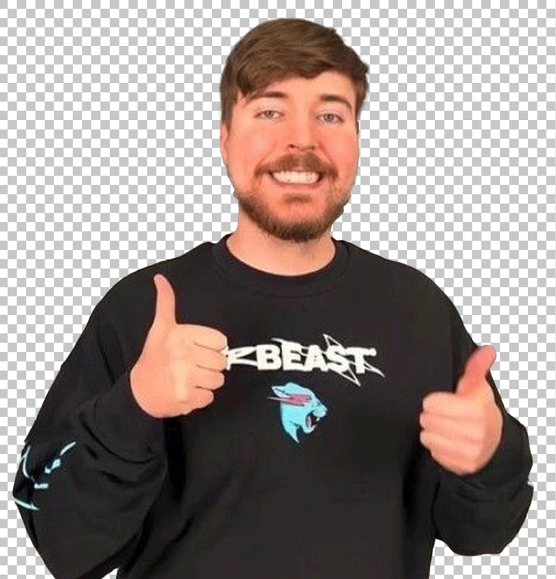 Mr. Beast thumbs up PNG Image
