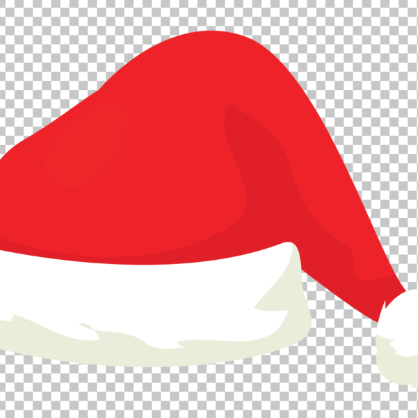 Red and White Santa Hat PNG Image