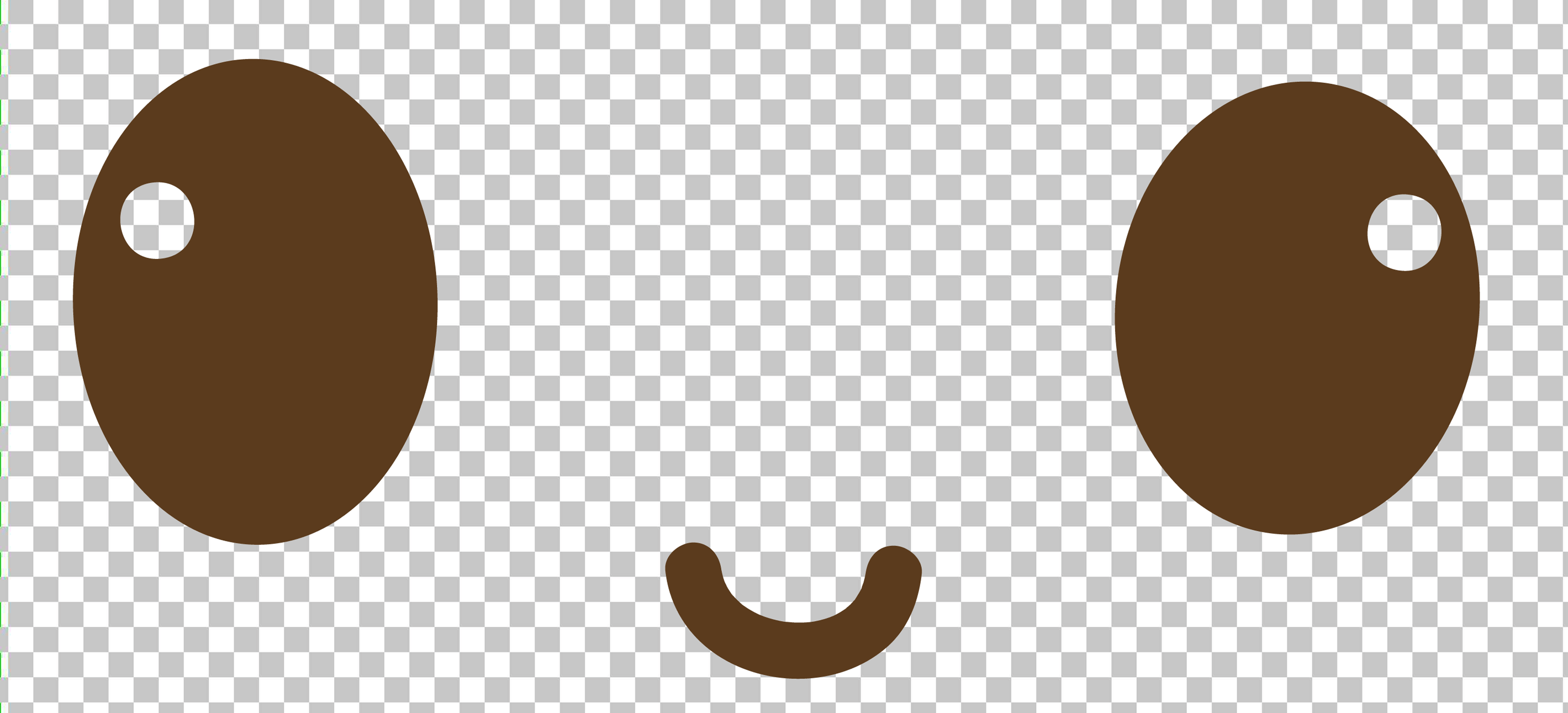 Smiley Face with Brown Eyes and Closed-Mouth Smile PNG Image