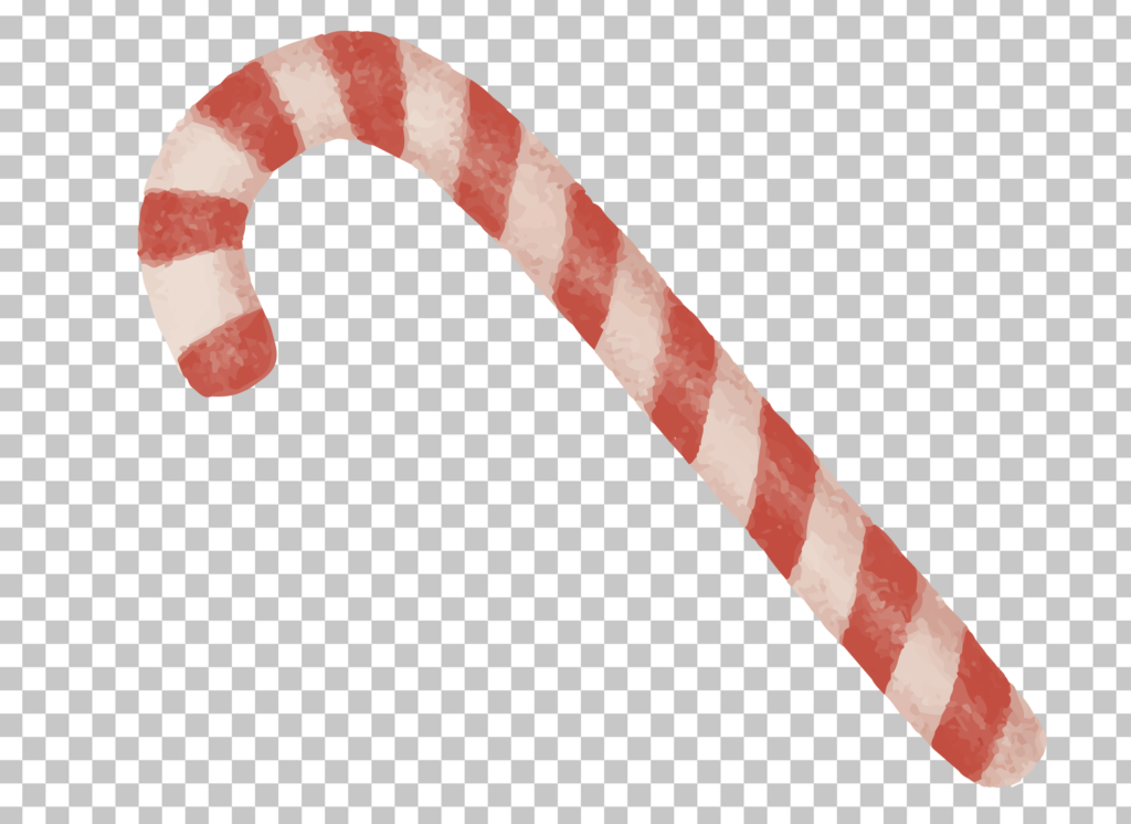 Red and white Candy Cane PNG Image