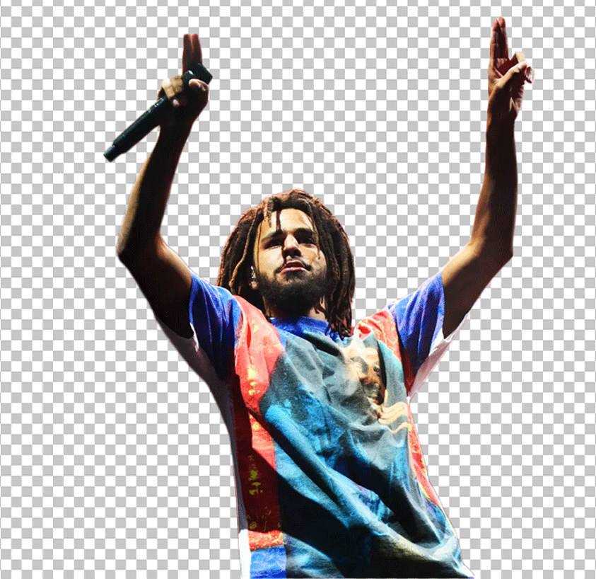 J Cole pointing up PNG Image
