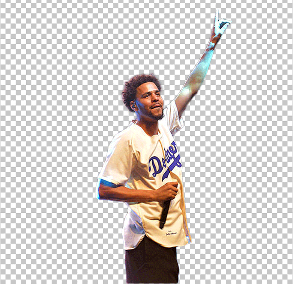J. Cole pointing up PNG Image