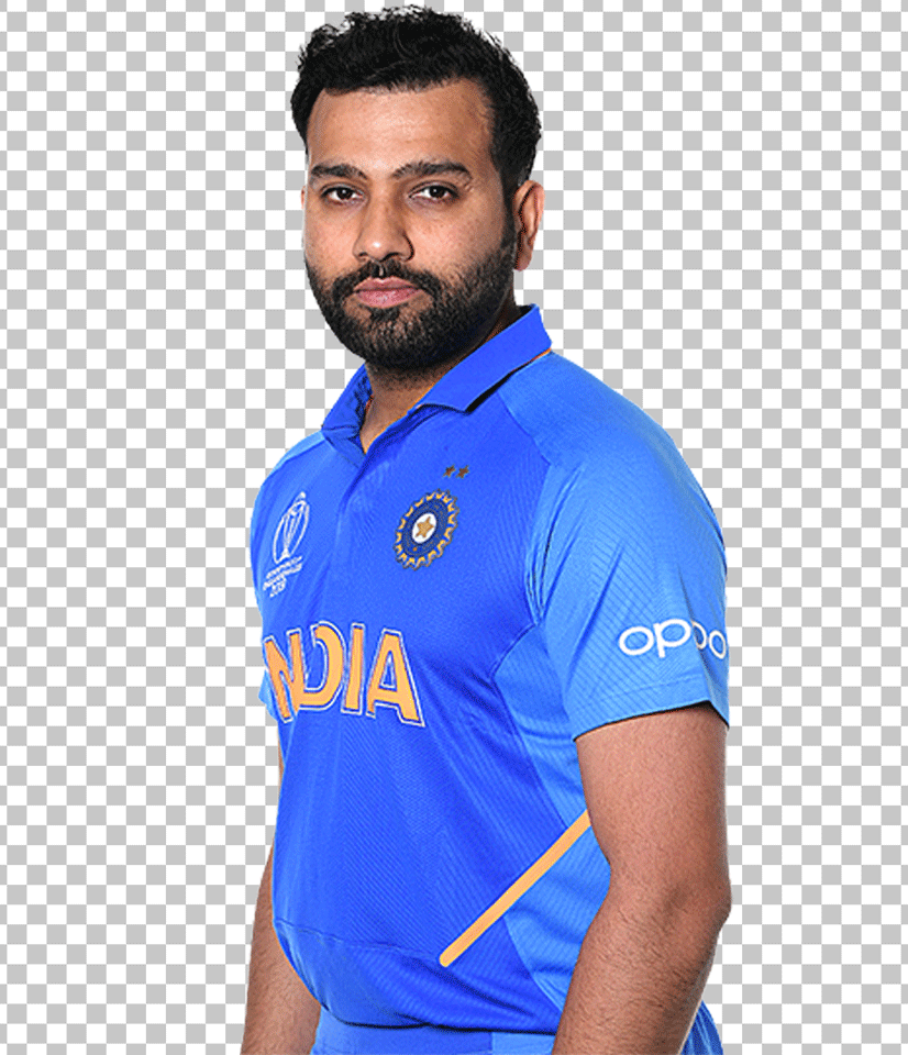 Rohit Sharma PNG image representing India cricket team.