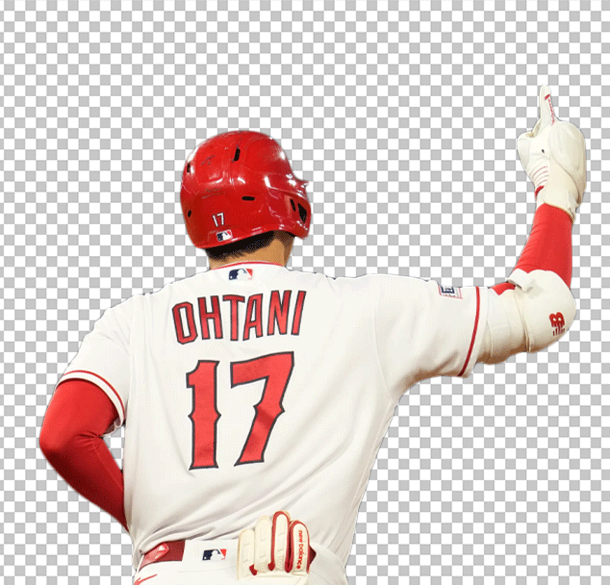 Shohei Ohtani pointing up PNG Image