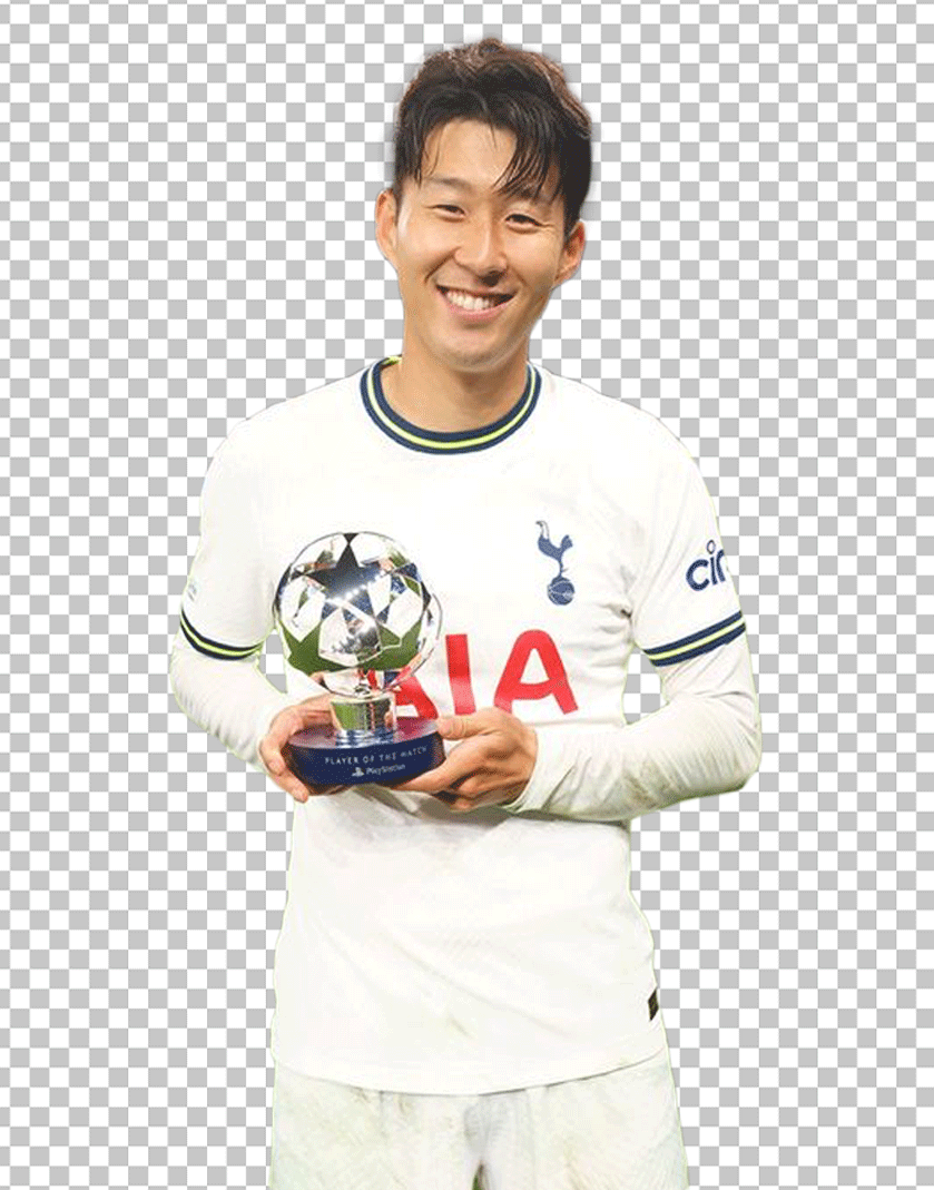 Son Heung-Min Champions League player of the match PNG Image