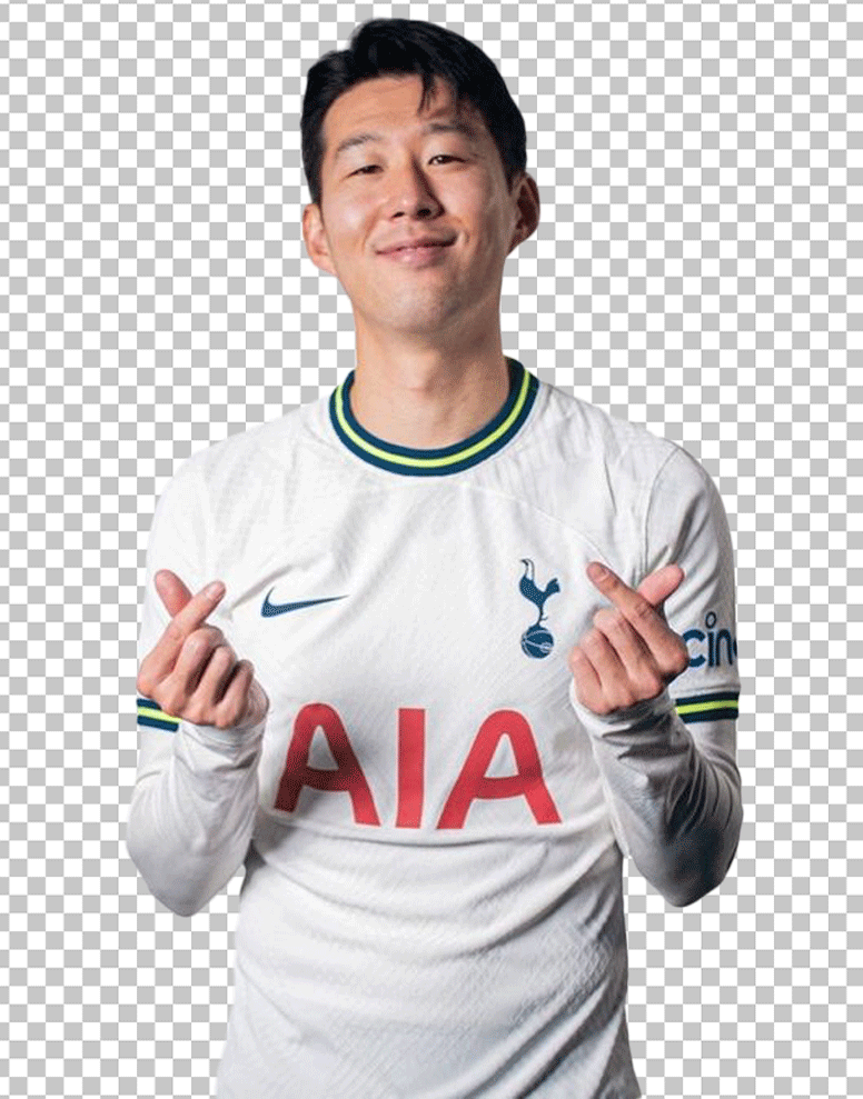 Son Heung-Min love sign PNG Image
