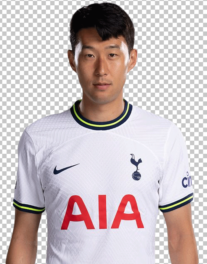 Son Heung-min in Spurs jersey PNG Image