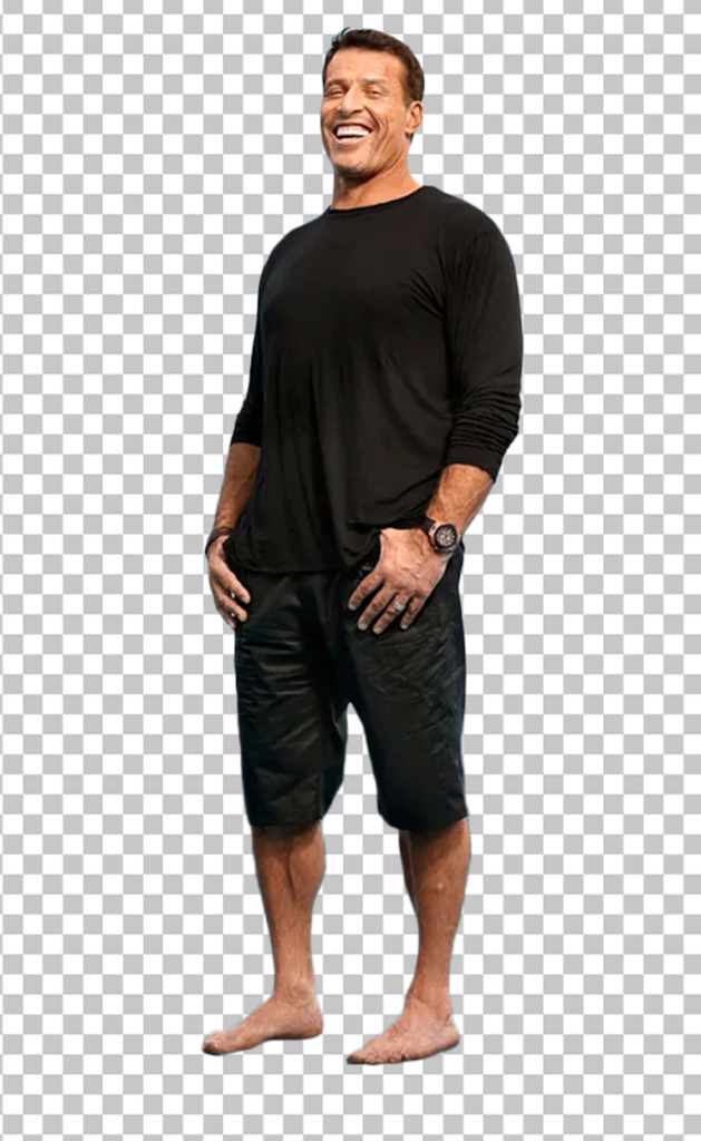 Tony Robbins is standing and smiling PNG Image