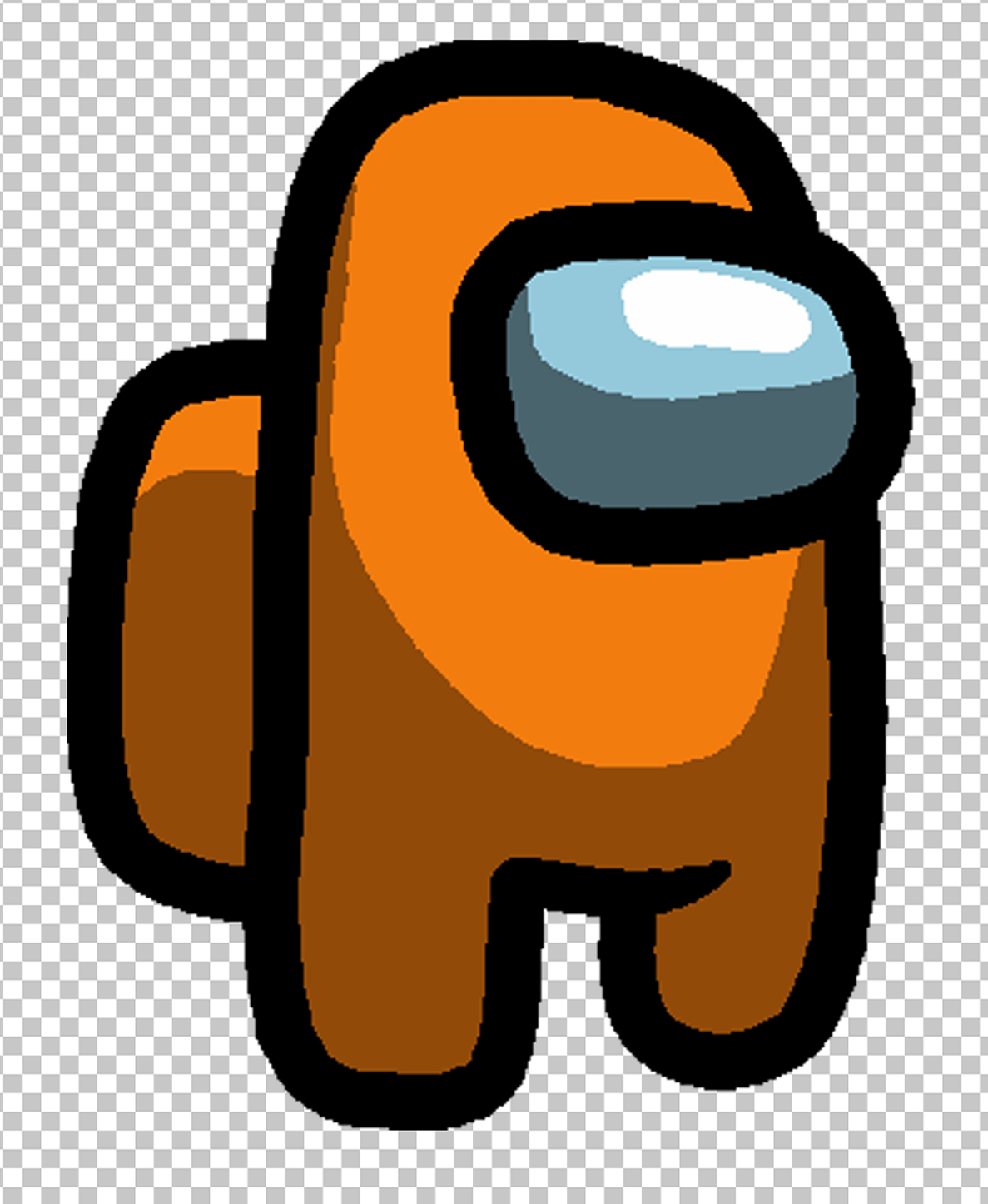 Orange Among Us Character PNG Image