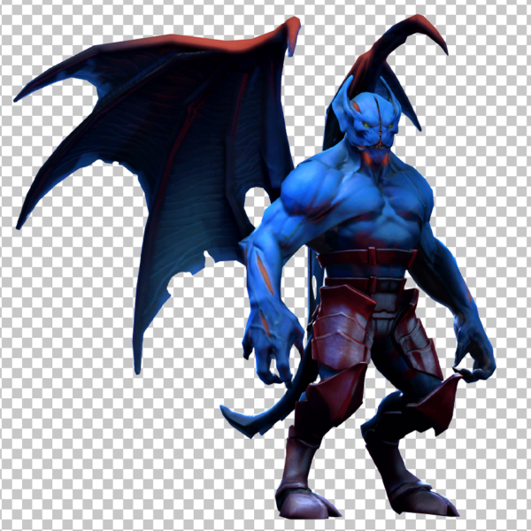 Night Stalker Dota 2 with wings, standing upright on a transparent background